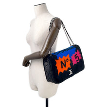 将图像加载到图库查看器中，CHANEL No.5 Comic ChainShoulder Bag Black/MulticolorA92592 Mouton Lambskin
