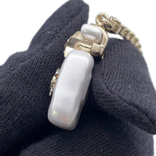 将图像加载到图库查看器中，CHANEL Perfume Bottle Swing Earrings Metal Rhinestone
