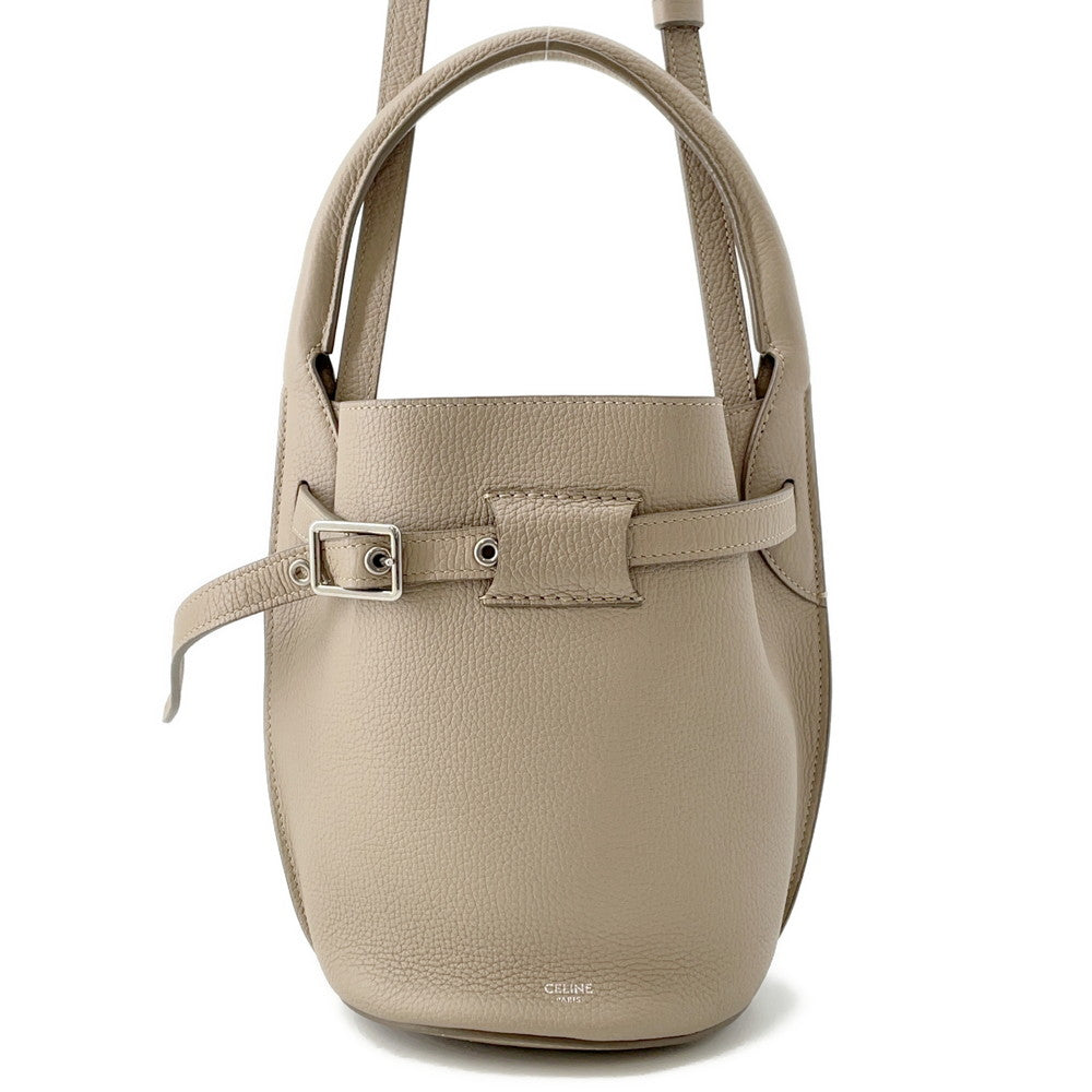 CELINE Big Bag Bucket 2WAY Handbag Beige187243 Leather Size Nano