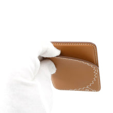 将图像加载到图库查看器中，HERMES Eman Ellison Card Case Gold Swift Leather
