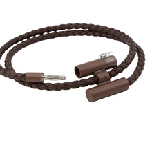 将图像加载到图库查看器中，HERMES Tourni Tresse Bracelet Thor Brown Swift Leather Metal
