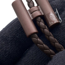 将图像加载到图库查看器中，HERMES Tourni Tresse Bracelet Thor Brown Swift Leather Metal
