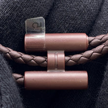 将图像加载到图库查看器中，HERMES Tourni Tresse Bracelet Thor Brown Swift Leather Metal
