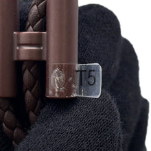 将图像加载到图库查看器中，HERMES Tourni Tresse Bracelet Thor Brown Swift Leather Metal
