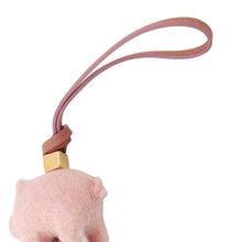 将图像加载到图库查看器中，LOEWE Animal Bag Charm Pig PinkC621232XBD Felt Calf Leather

