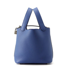 将图像加载到图库查看器中，HERMES Picotin Lock Blue Tie Taurillon Clemence Size PM
