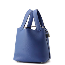 将图像加载到图库查看器中，HERMES Picotin Lock Blue Tie Taurillon Clemence Size PM
