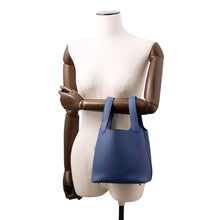 将图像加载到图库查看器中，HERMES Picotin Lock Blue Tie Taurillon Clemence Size PM
