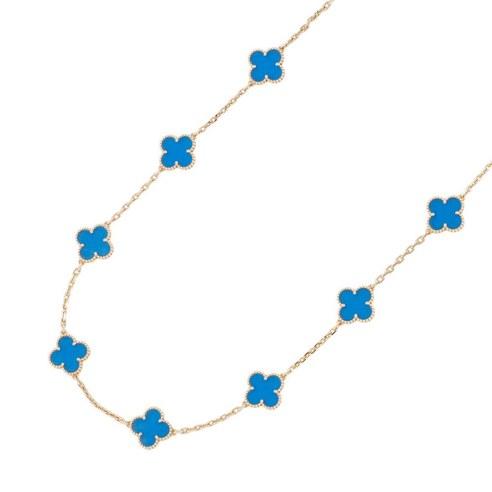Van Cleef & Arpels Vintage Alhambra Necklace 10 MotifsVCARP34800 18K Yellow Gold