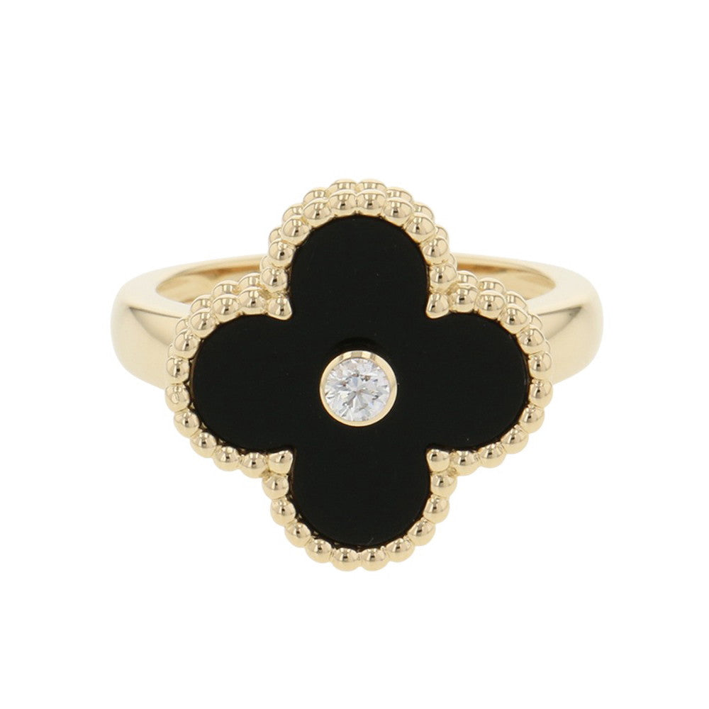 Van Cleef & Arpels Vintage Alhambra 1PDRing Size 48/#8VCARA41048/VCARA41000 18K Yellow Gold
