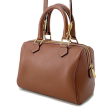将图像加载到图库查看器中，CELINE Triomphe Boston 2-Way Handbag Tan197583DU3.04LU Leather Size Small
