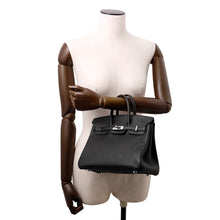 将图像加载到图库查看器中，HERMES Birkin Black Togo Leather Size 25
