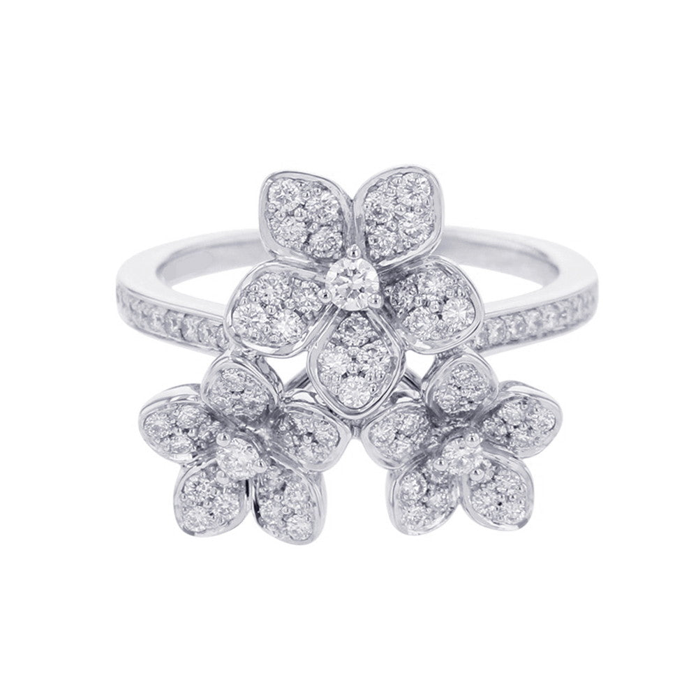 GRAFF Wildflower Diamond Cluster Ring Size Approximately No. 14RGR843 18K White Gold