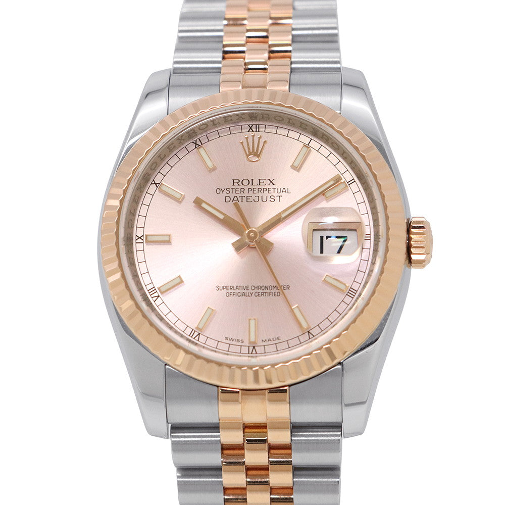 ROLEX Datejust W36mm Stainless Steel K18PG Pink Dial116231