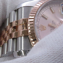 将图像加载到图库查看器中，ROLEX Datejust W36mm Stainless Steel K18PG Pink Dial116231
