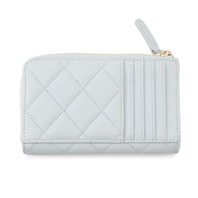 将图像加载到图库查看器中，CHANEL Matelasse CC Logo Fragment Case Baby BlueAP4822 Caviar Leather/Rhinestone
