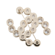 将图像加载到图库查看器中，CHANEL CC Logo Brooch Rhinestone Gold Plated
