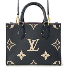 Load image into Gallery viewer, LOUIS VUITTON Onthego Noir/BeigeM45659 Bicolor Monogram Empreinte Leather Size PM
