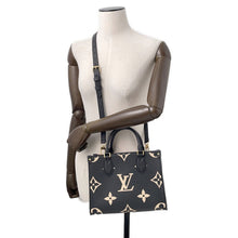 Load image into Gallery viewer, LOUIS VUITTON Onthego Noir/BeigeM45659 Bicolor Monogram Empreinte Leather Size PM
