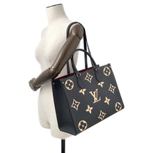 Load image into Gallery viewer, LOUIS VUITTON Onthego Noir/BeigeM45495 Bicolor Monogram Empreinte Leather Size MM
