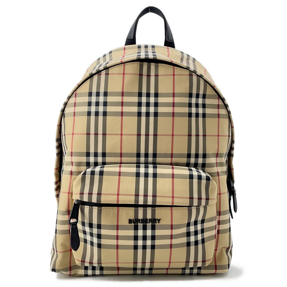 BURBERRY Nova Check Backpack Beige Canvas