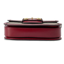 Load image into Gallery viewer, GUCCI 1955 Horsebit GG Supreme Shoulder Bag Beige/Red602204 GG Supreme Leather

