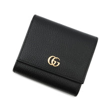 将图像加载到图库查看器中，GUCCI Double G Medium Wallet Black/Pink598587 Leather
