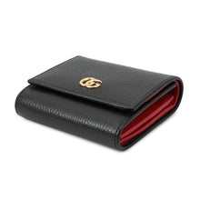 将图像加载到图库查看器中，GUCCI Double G Medium Wallet Black/Pink598587 Leather
