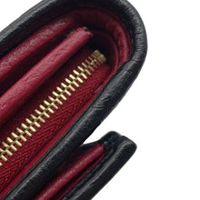 将图像加载到图库查看器中，GUCCI Double G Medium Wallet Black/Pink598587 Leather
