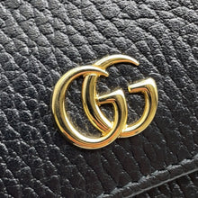 将图像加载到图库查看器中，GUCCI Double G Medium Wallet Black/Pink598587 Leather

