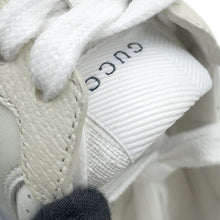将图像加载到图库查看器中，GUCCI Interlocking G GG Supreme Sneakers White/Ivory700775 PVC Leather Size 34.5
