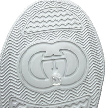 将图像加载到图库查看器中，GUCCI Interlocking G GG Supreme Sneakers White/Ivory700775 PVC Leather Size 34.5

