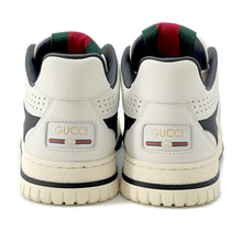 将图像加载到图库查看器中，GUCCI Reweb Cherie Line Sneakers White/Black807059 Leather Size 35
