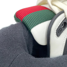 将图像加载到图库查看器中，GUCCI Reweb Cherie Line Sneakers White/Black807059 Leather Size 35
