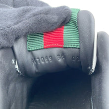 将图像加载到图库查看器中，GUCCI Reweb Cherie Line Sneakers White/Black807059 Leather Size 35
