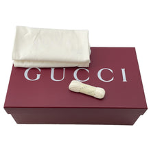 将图像加载到图库查看器中，GUCCI Reweb Cherie Line Sneakers White/Black807059 Leather Size 35
