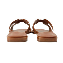 将图像加载到图库查看器中，HERMES Sandals &quot;Oran&quot; GoldH021056Z Leather Size 37
