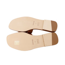 将图像加载到图库查看器中，HERMES Sandals &quot;Oran&quot; GoldH021056Z Leather Size 37
