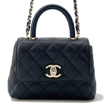 将图像加载到图库查看器中，CHANEL Matelasse Coco Handle BlackAP4244 Caviar Leather Size Mini mini

