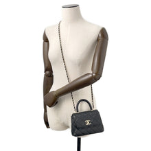 将图像加载到图库查看器中，CHANEL Matelasse Coco Handle BlackAP4244 Caviar Leather Size Mini mini

