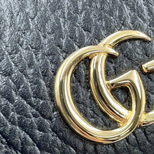 将图像加载到图库查看器中，GUCCI Double G Bicolor 6-Key Case Black/Beige456118 GG Supreme Leather
