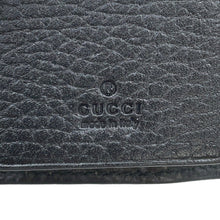 将图像加载到图库查看器中，GUCCI Double G Bicolor 6-Key Case Black/Beige456118 GG Supreme Leather
