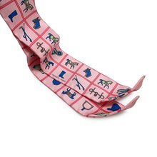 Load image into Gallery viewer, HERMES Twilly Horsewear Couvertures et Tenues Rose/Blue/VertH061356S Silk100%
