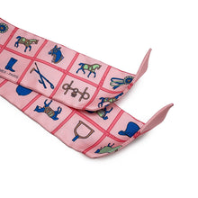 Load image into Gallery viewer, HERMES Twilly Horsewear Couvertures et Tenues Rose/Blue/VertH061356S Silk100%
