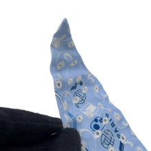 将图像加载到图库查看器中，HERMES Twilly Do Re Boucles Broderie Anglaise Blue/Blanc/MarineH853951S Silk100%
