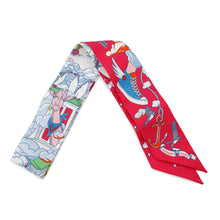 将图像加载到图库查看器中，HERMES HERMES Twilly &quot;My Cloud&quot; Fuchsia/Blue/MultiH063900S Silk100%
