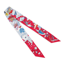 将图像加载到图库查看器中，HERMES HERMES Twilly &quot;My Cloud&quot; Fuchsia/Blue/MultiH063900S Silk100%
