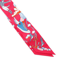 将图像加载到图库查看器中，HERMES HERMES Twilly &quot;My Cloud&quot; Fuchsia/Blue/MultiH063900S Silk100%
