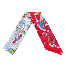 将图像加载到图库查看器中，HERMES HERMES Twilly &quot;My Cloud&quot; Fuchsia/Blue/MultiH063900S Silk100%
