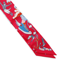 Load image into Gallery viewer, HERMES HERMES Twilly &quot;My Cloud&quot; Fuchsia/Blue/MultiH063900S Silk100%
